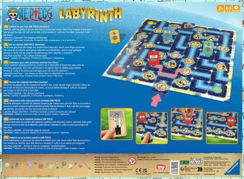 Ravensburger One Piece Labyrinth, Juego De Mesa 22887
