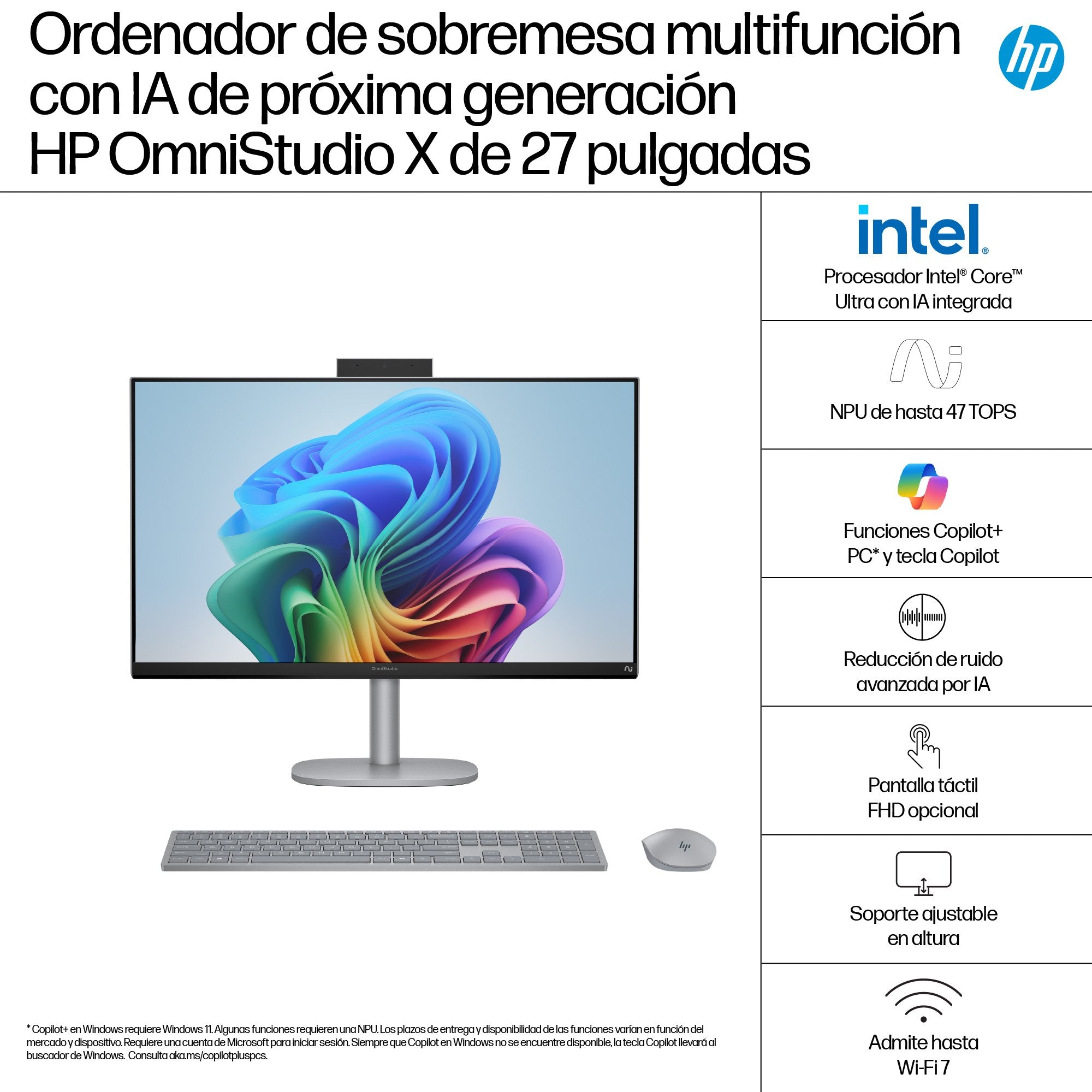 EAN 199251197628 - HP OmniStudio X 27-cs1008ns Copilot+ PC Intel Core Ultra 5 226V 68,6 cm (27") 1920 x 1080 Pixeles PC todo imagen 3