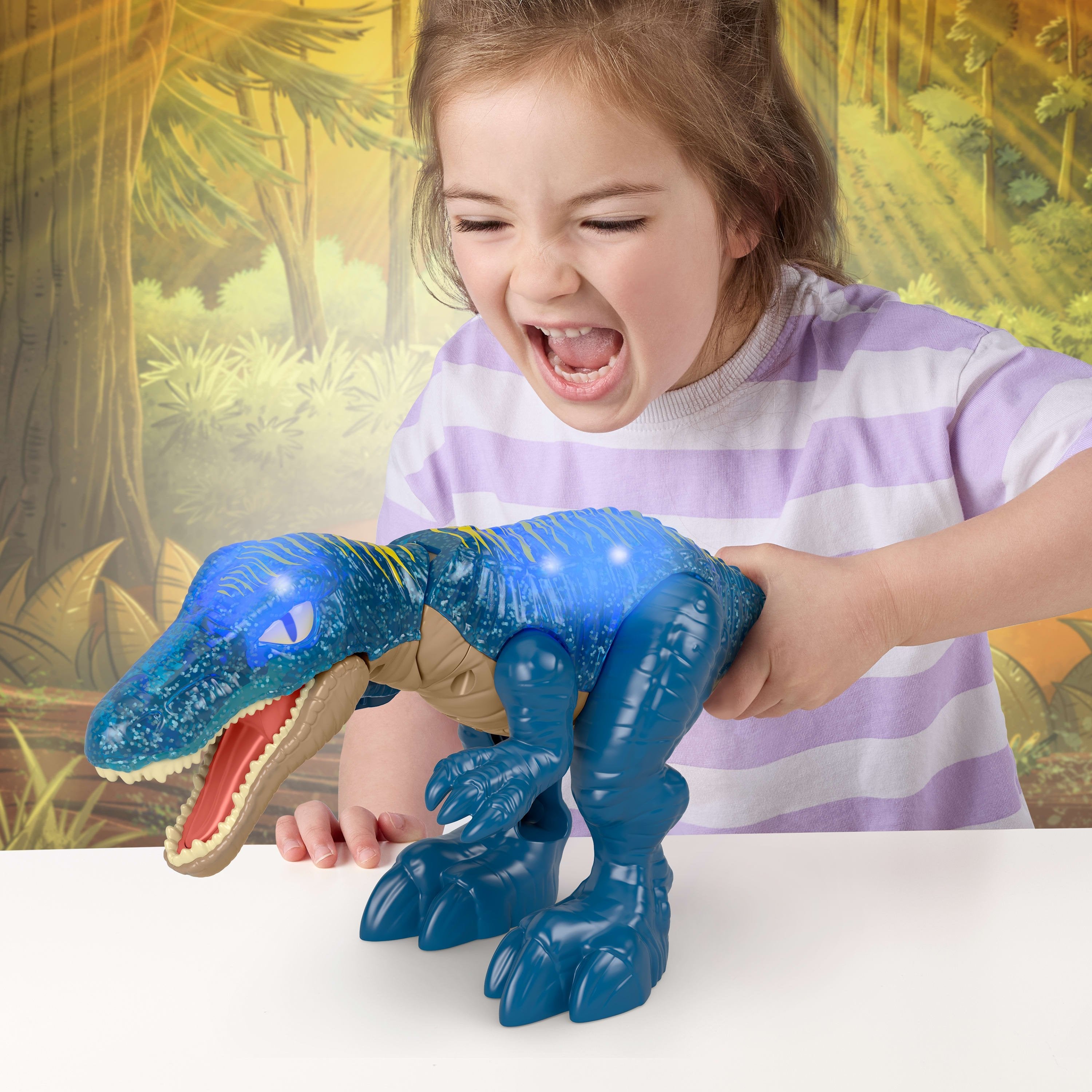 Figura De Juguete De Baryonyx Iluminada Con Gruñido De Jurassic World Imaginext De Fisher-Price Jct48