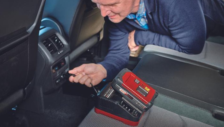 Cargador Einhell Power X-Car Charger 3a Negro/Rojo