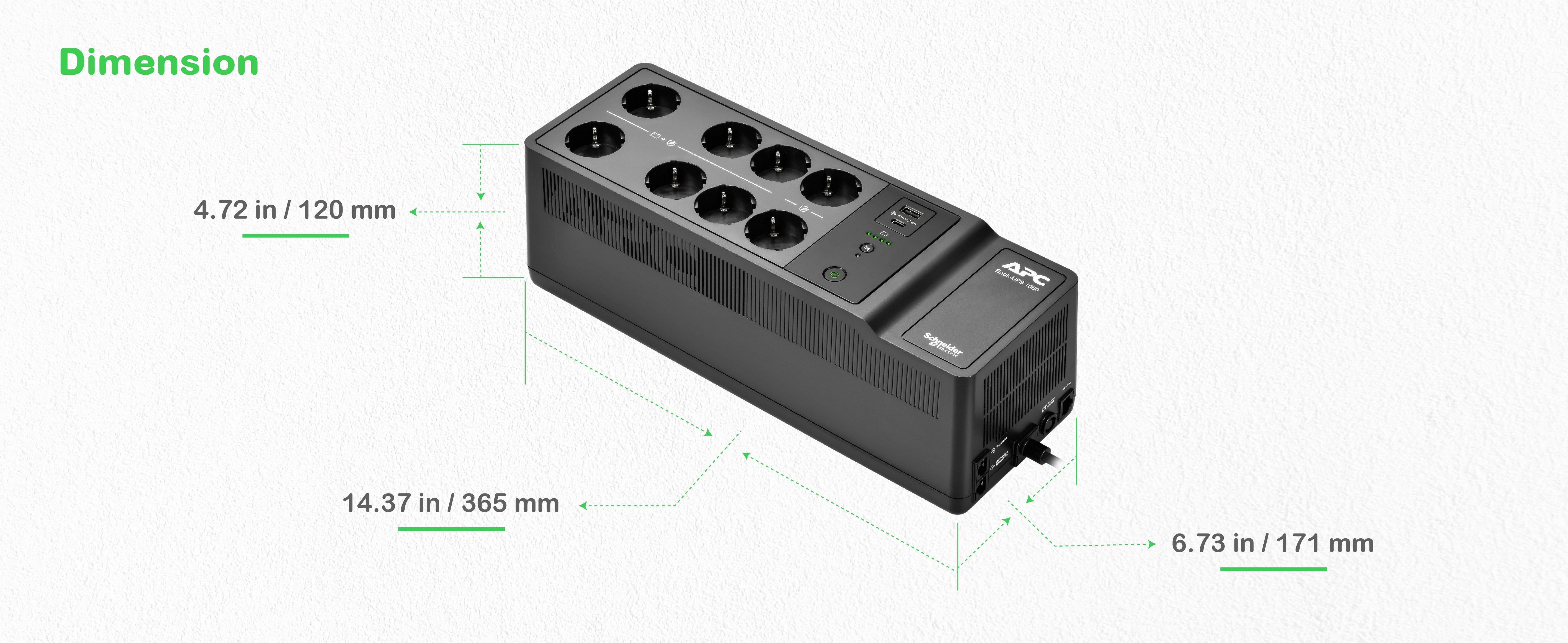EAN 0731304738275 - APC BE1050G2-GR sistema de alimentación ininterrumpida (UPS) En espera (Fuera de línea) o Standby (Offlin imagen 14