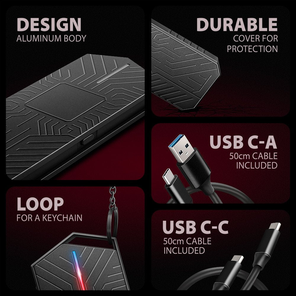 EAN 8595247908544 - Axagon EEM2-GAM, USB-C 10Gbps - NVMe & SATA SSD GAME M.2 box, bezšroubkový Caja externa para unidad de es imagen 15