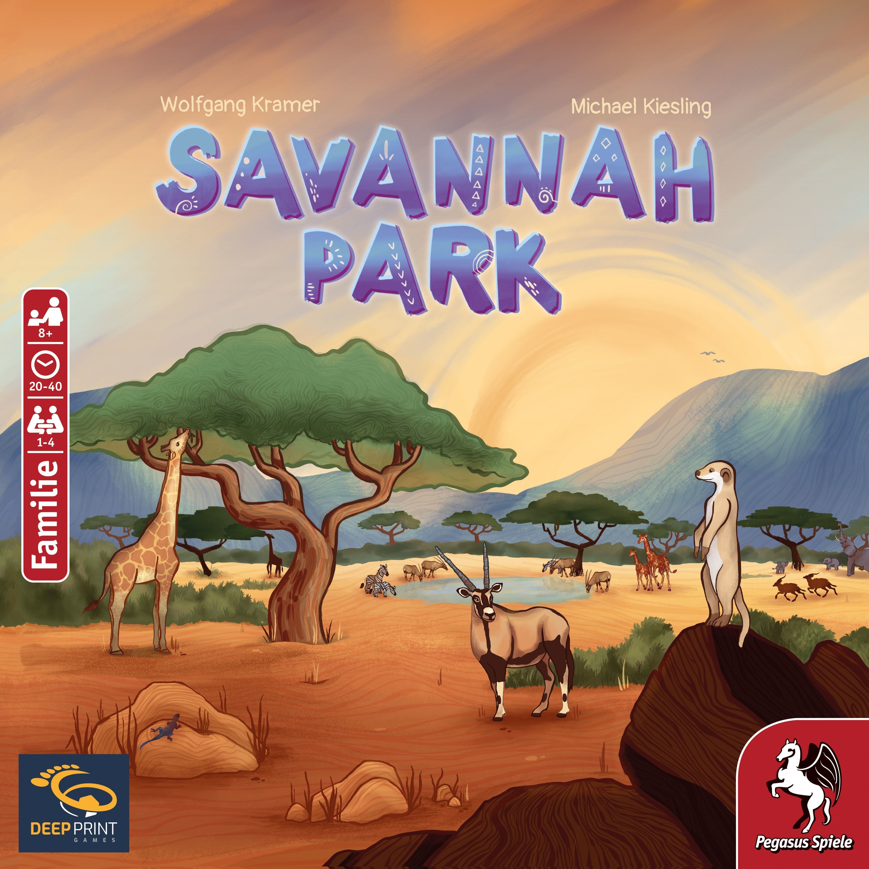Pegasus Deep Print Games: Savannah Park, Juego De Mesa 57804g