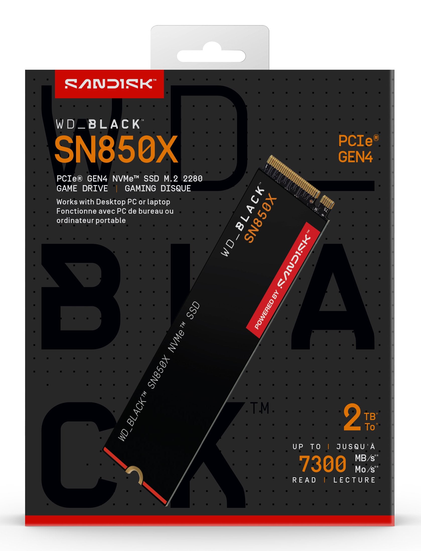 EAN 0718037891408 - SanDisk Black WD_BLACK SN850X NVMe 2 TB M.2 PCI Express 4.0 imagen 5