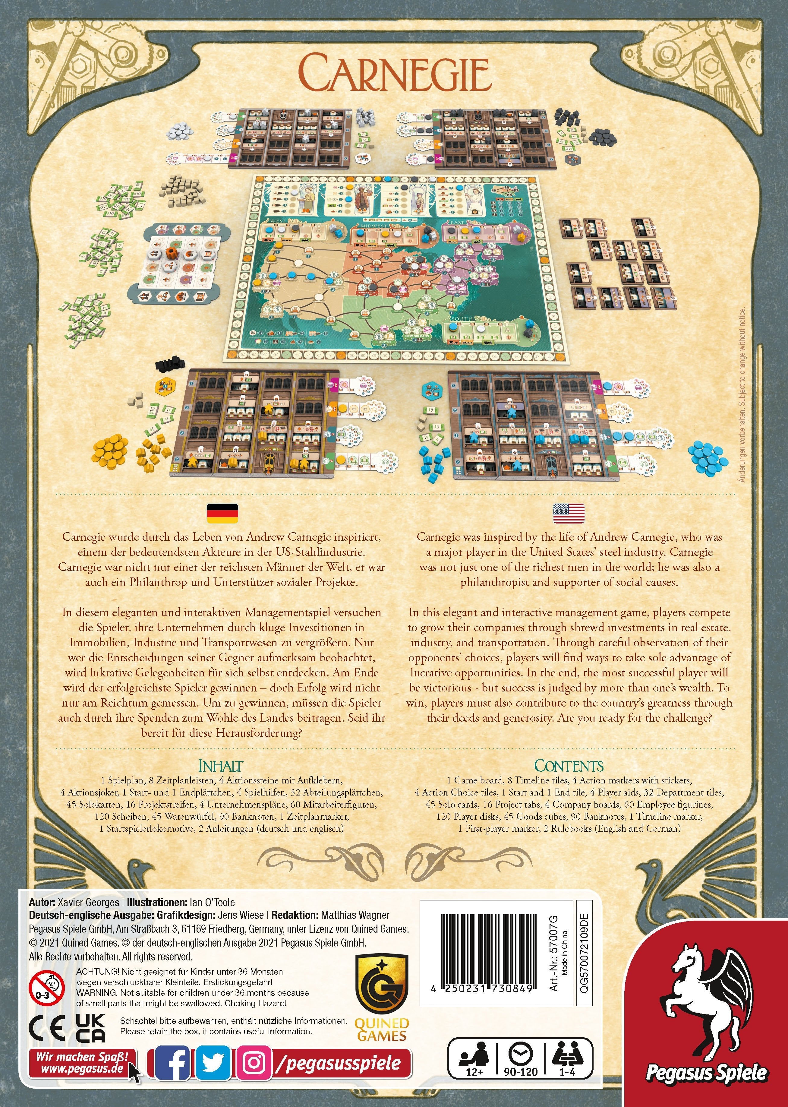 EAN 4250231730849 - Pegasus Spiele Carnegie Juego de mesa Simulación económica imagen 4