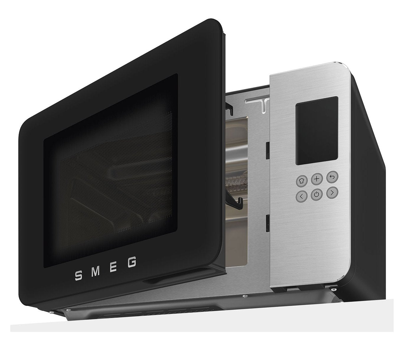 Smeg Mikrowelle M. Grill Moc01blmeu , Negro