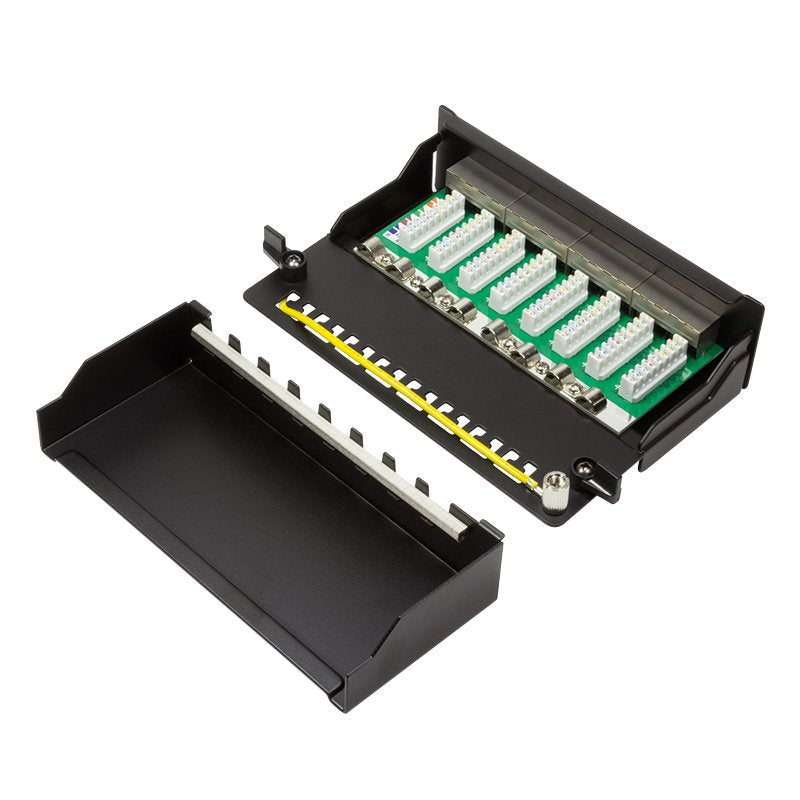 Logilink Np0018b Patchpanel Cat.6a Mesa / Pared 8 Puertos, Negro