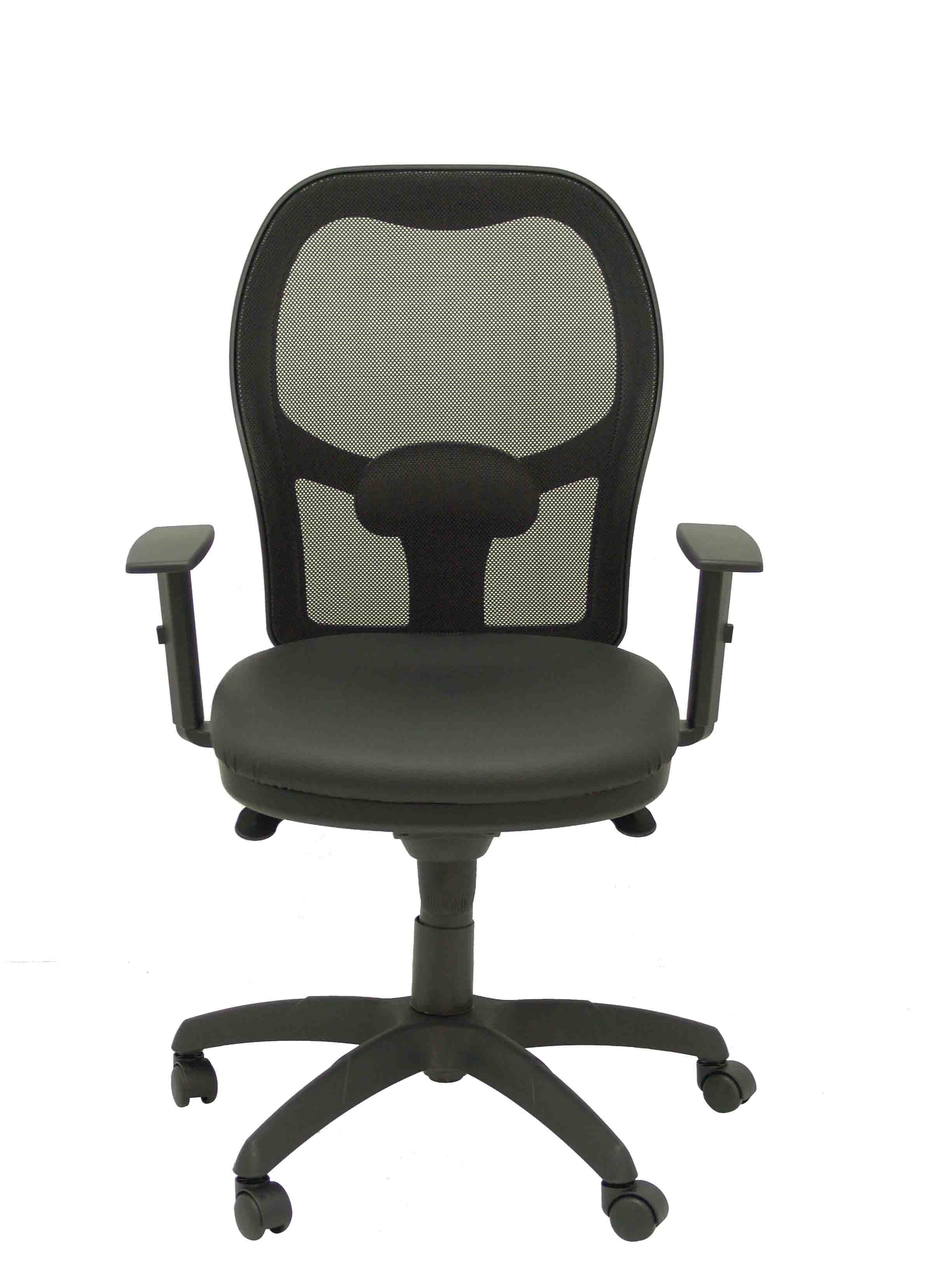 Silla Jorquera Malla Negra Asiento Similpiel Negr