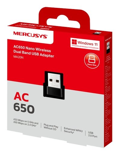 EAN 6957939002053 - Mercusys MA20N adaptador y tarjeta de red WLAN 650 Mbit/s imagen 4