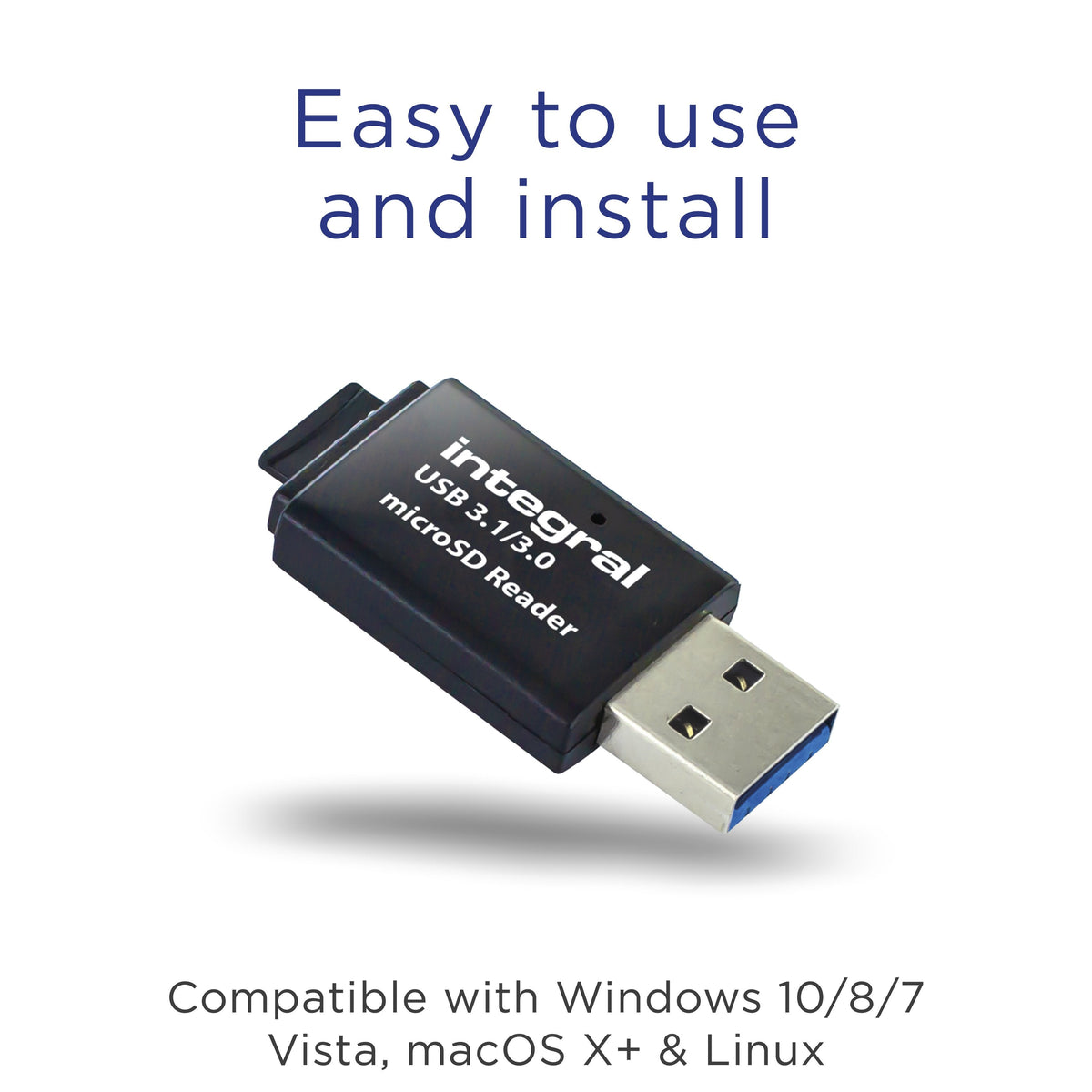 Lector De Tarjetas Usb-A 3.0 Integral Single Slot (Negro)