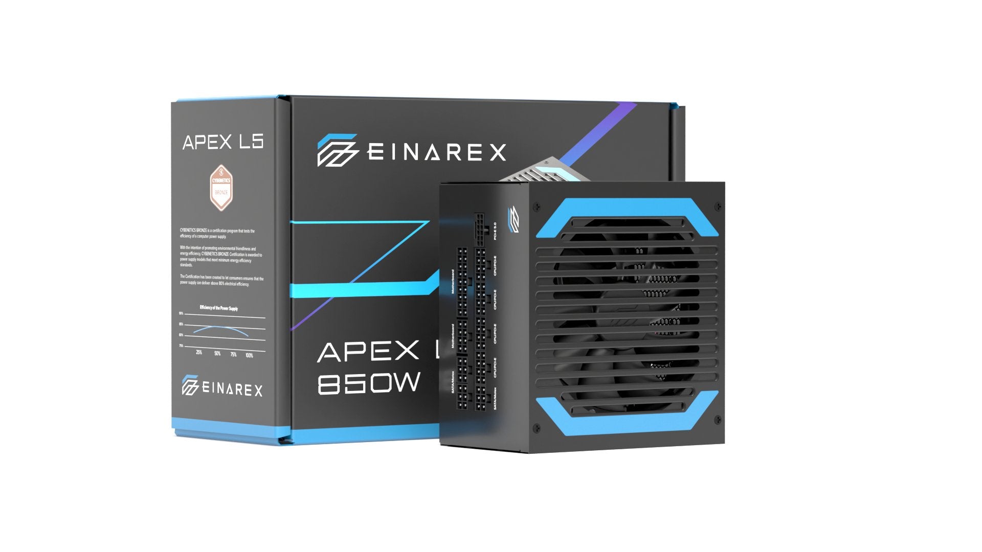 EAN 6977277362657 - Einarex EXPS-XL5-850-BK unidad de fuente de alimentación 24-pin ATX ATX Negro imagen 5