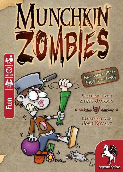 Pegasus Munchkin Zombies 1+2, Juego Base De Cartas Que Incluye 1 Expansión 17138g