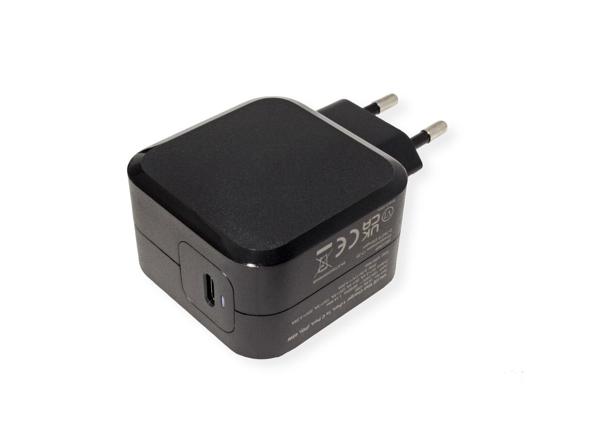 Value Usb Charger Mit Euro-Stecker, 1 Port (Typ-C Pd), 45w