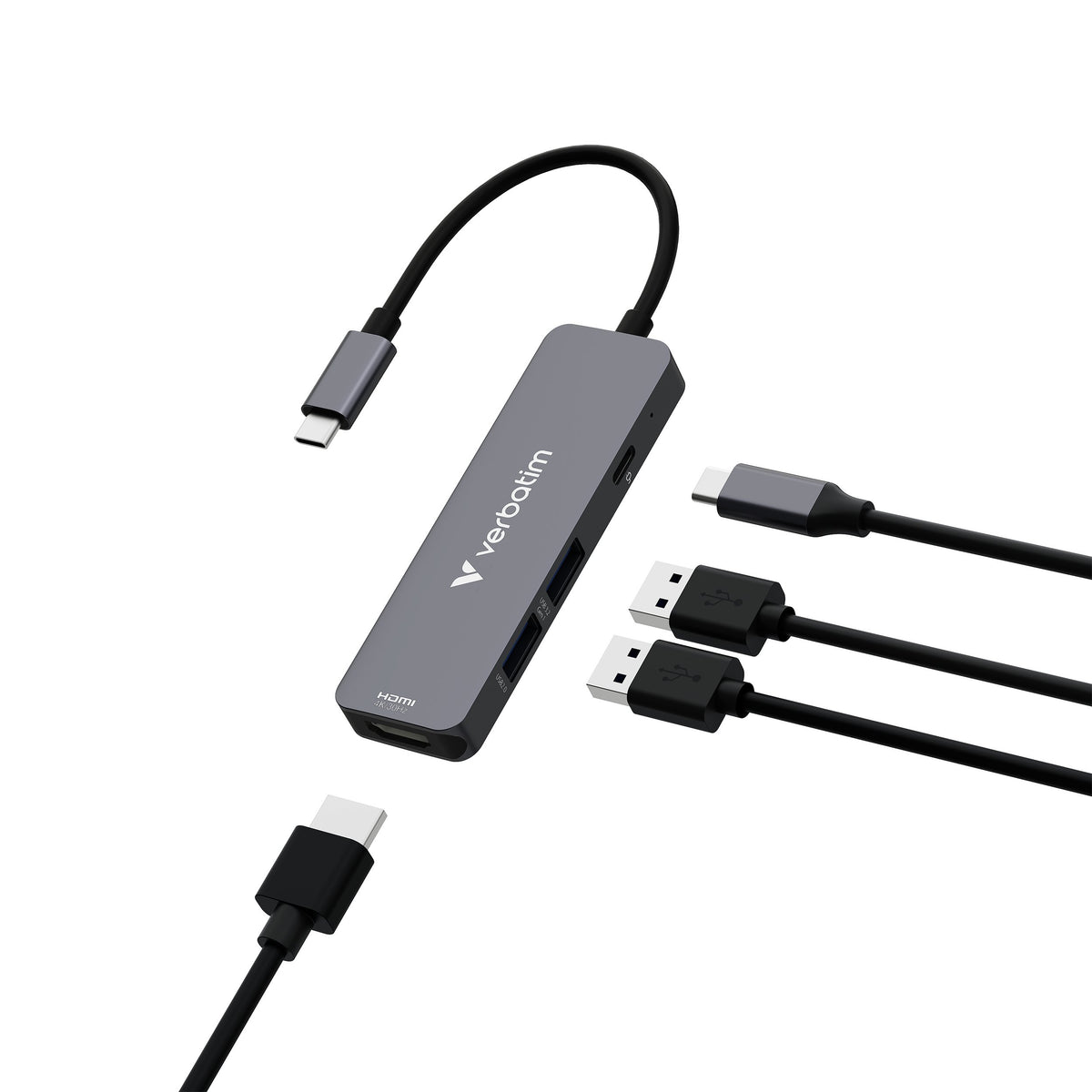 EAN 23942321552 - Verbatim 32155 hub de interfaz USB 3.2 Gen 1 (3.1 Gen 1) Type-C 5000 Mbit/s Gris imagen 2