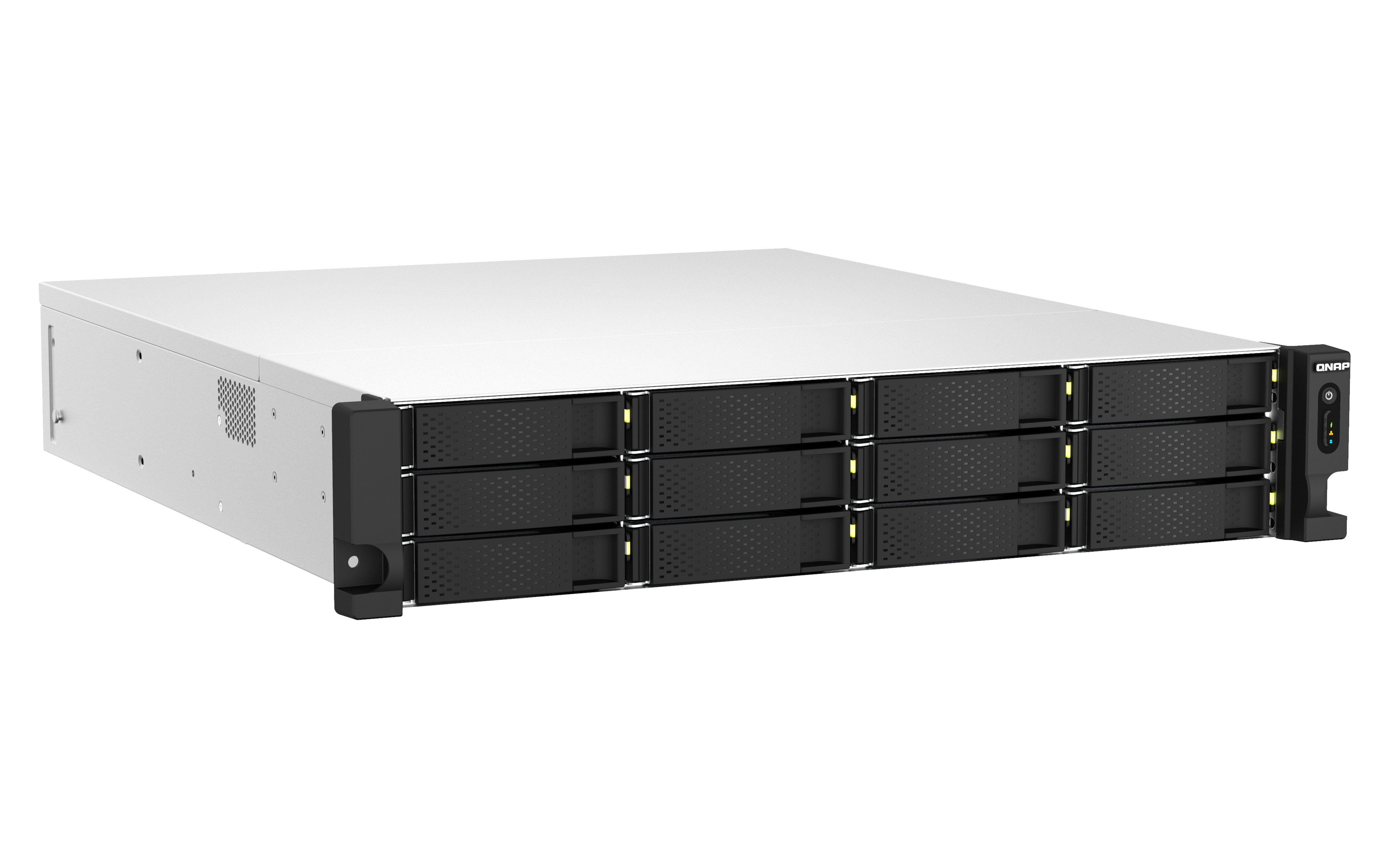 EAN 4711103082249 - QNAP TS-h1887XU-RP NAS Bastidor (2U) Intel Xeon E E-2334 16 GB DDR4 0 TB QuTS hero Negro, Blanco imagen 3