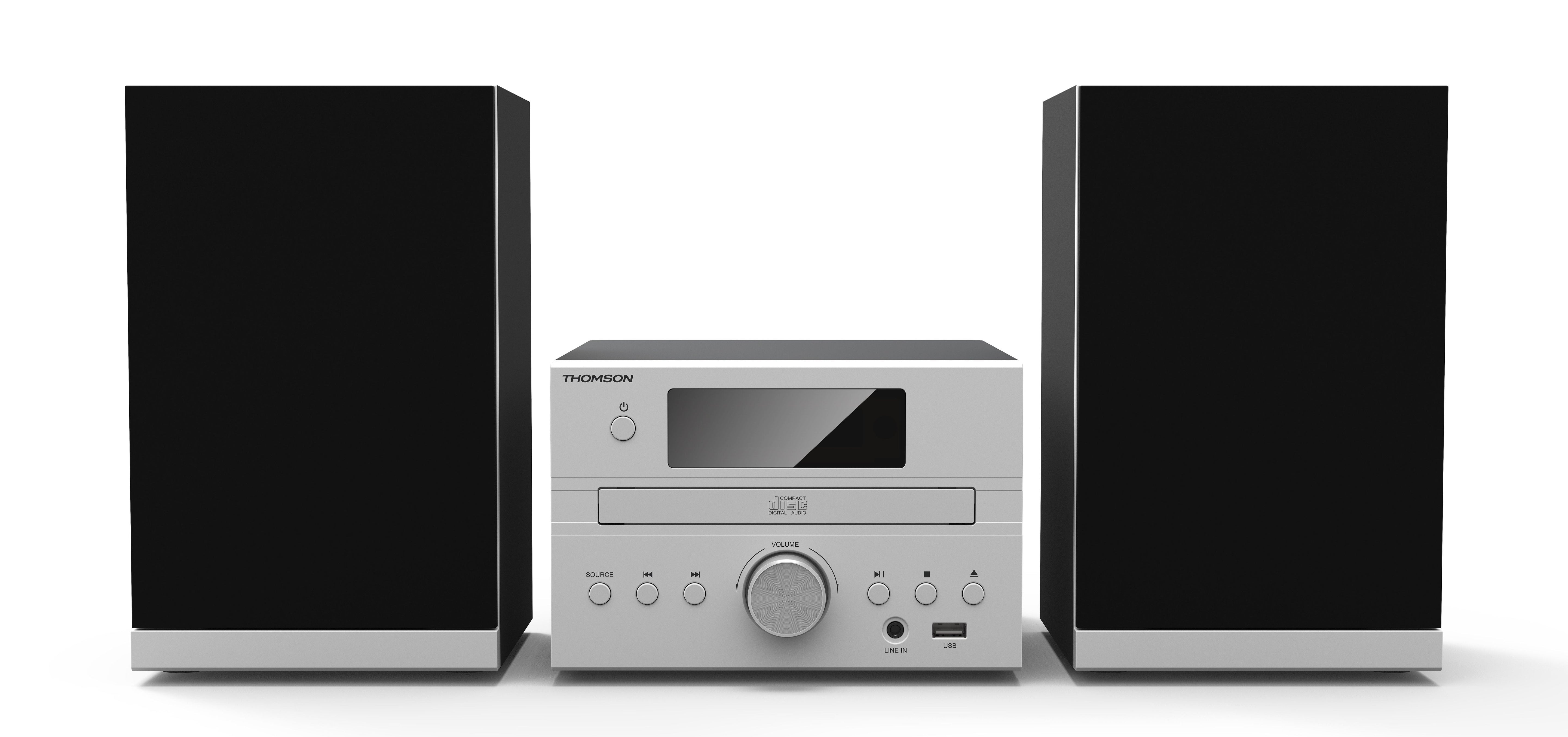 Thomson Micro Sound System Bt Cd/Mp3/Usb Gray Mic122bt