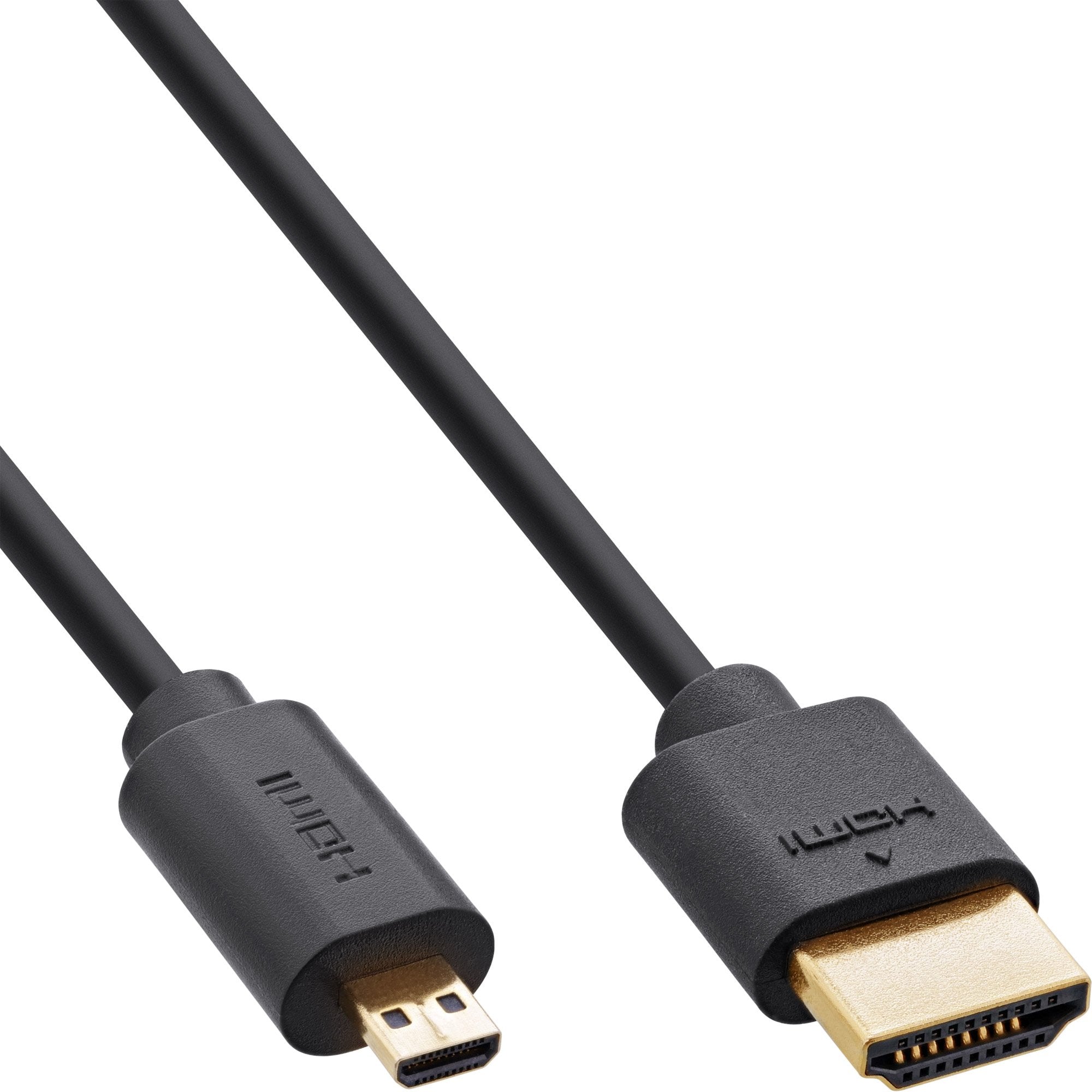 Inline Cable Slim Ultra High Speed Hdmi Am/Dm (Micro) 8k4k Negro 0,5 M