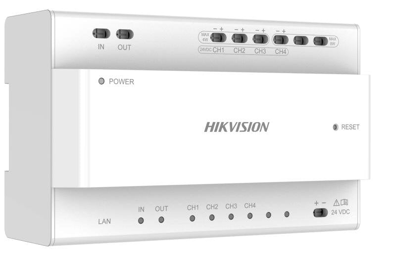 Distribuidor De Vídeo/Audio De Dos Hilos Conexión En Cascada 4ch Tcp/Ip Rj45 Hikvision