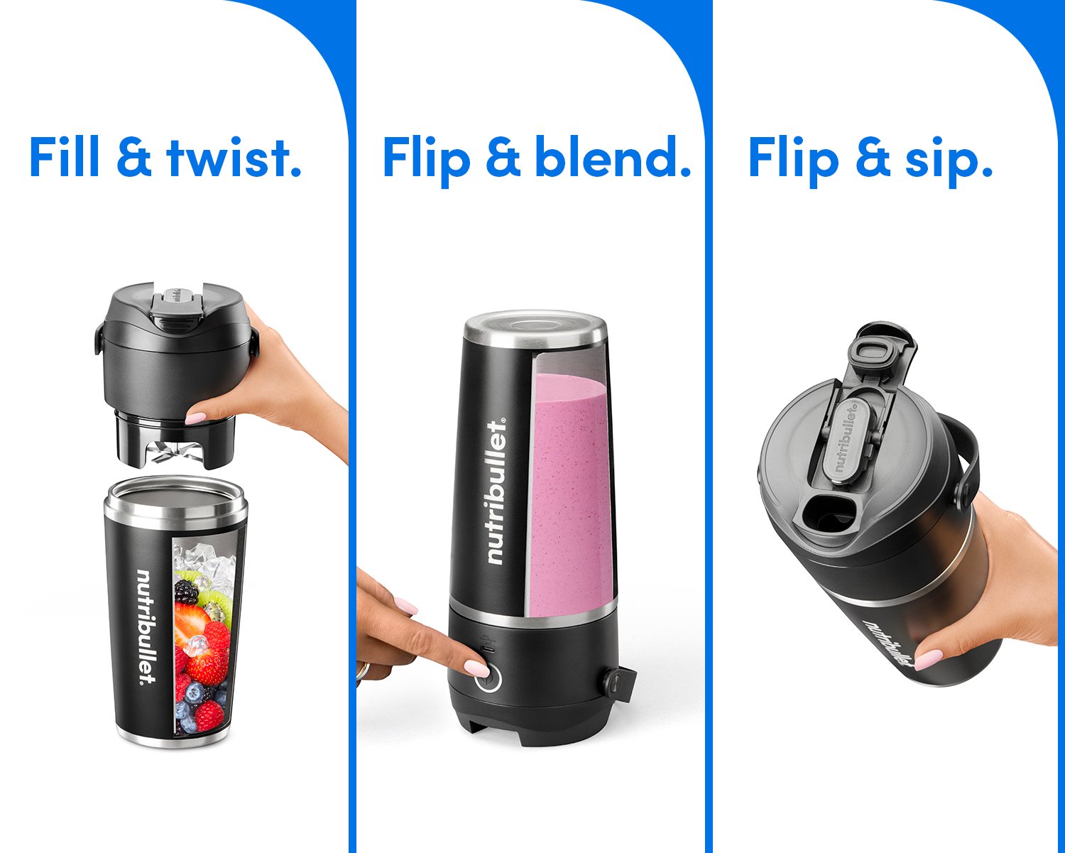 EAN 8006447003057 - NutriBullet Flip 0,59 L Batidora de vaso portátil 11 W Negro imagen 5