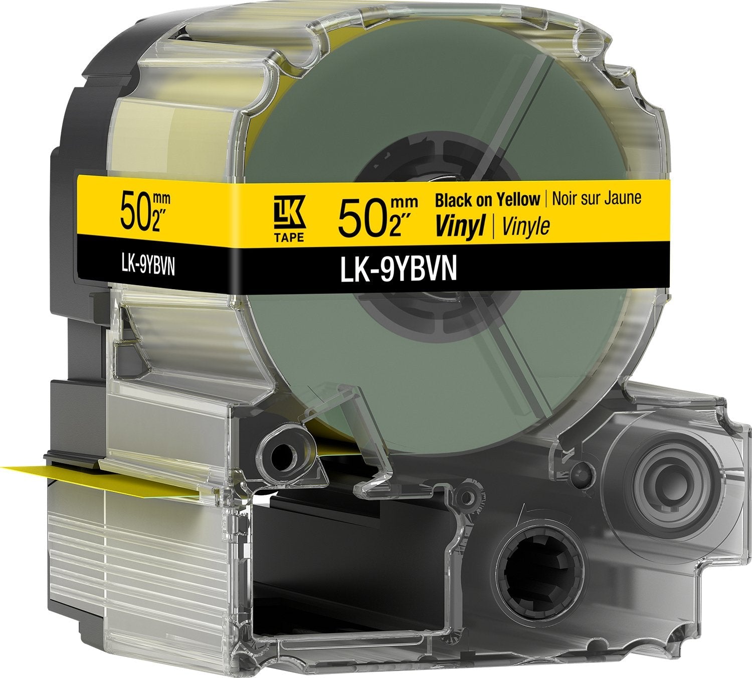 Lk-9ybvn Consumables: Tapes Supl Vinyl Label Tape Wht/Blk 50mm 7m