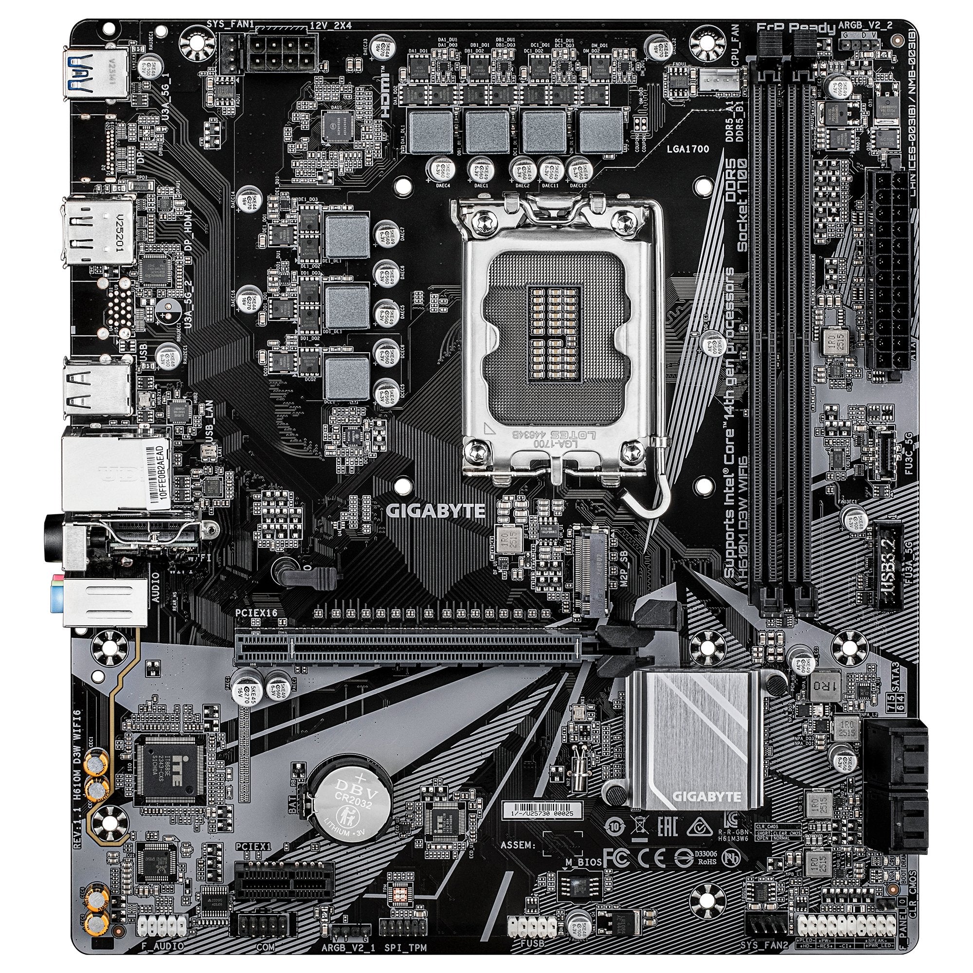 EAN 4719331877781 - GIGABYTE H610M D3W WIFI6 Intel H610 LGA 1700 micro ATX imagen 2
