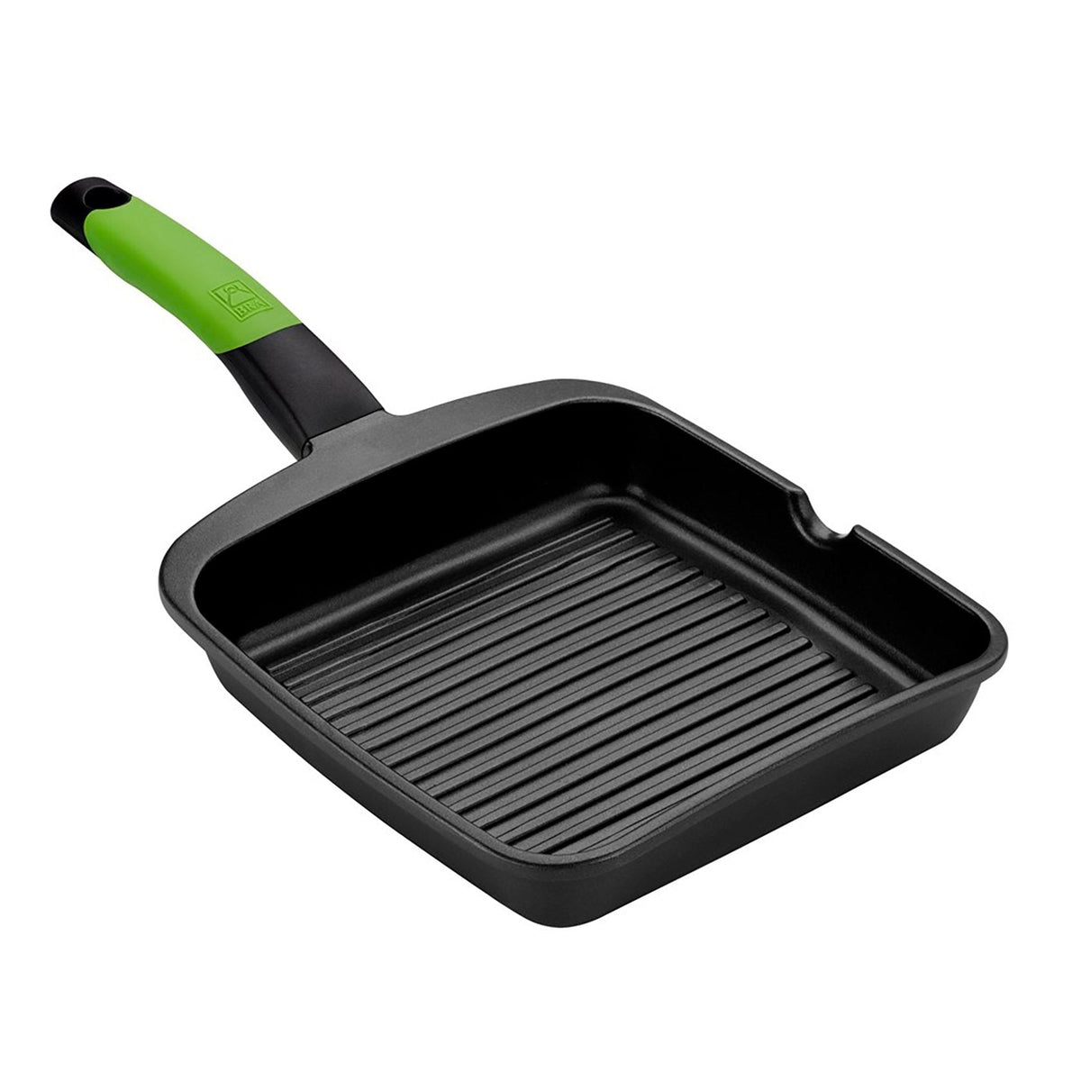 Grill Prior A Rayas Bra A121456 22x22cm Espesor 5mm Aluminio Fundido Teflon Classic Antiadherente Mango Baquelita Termo Resistente