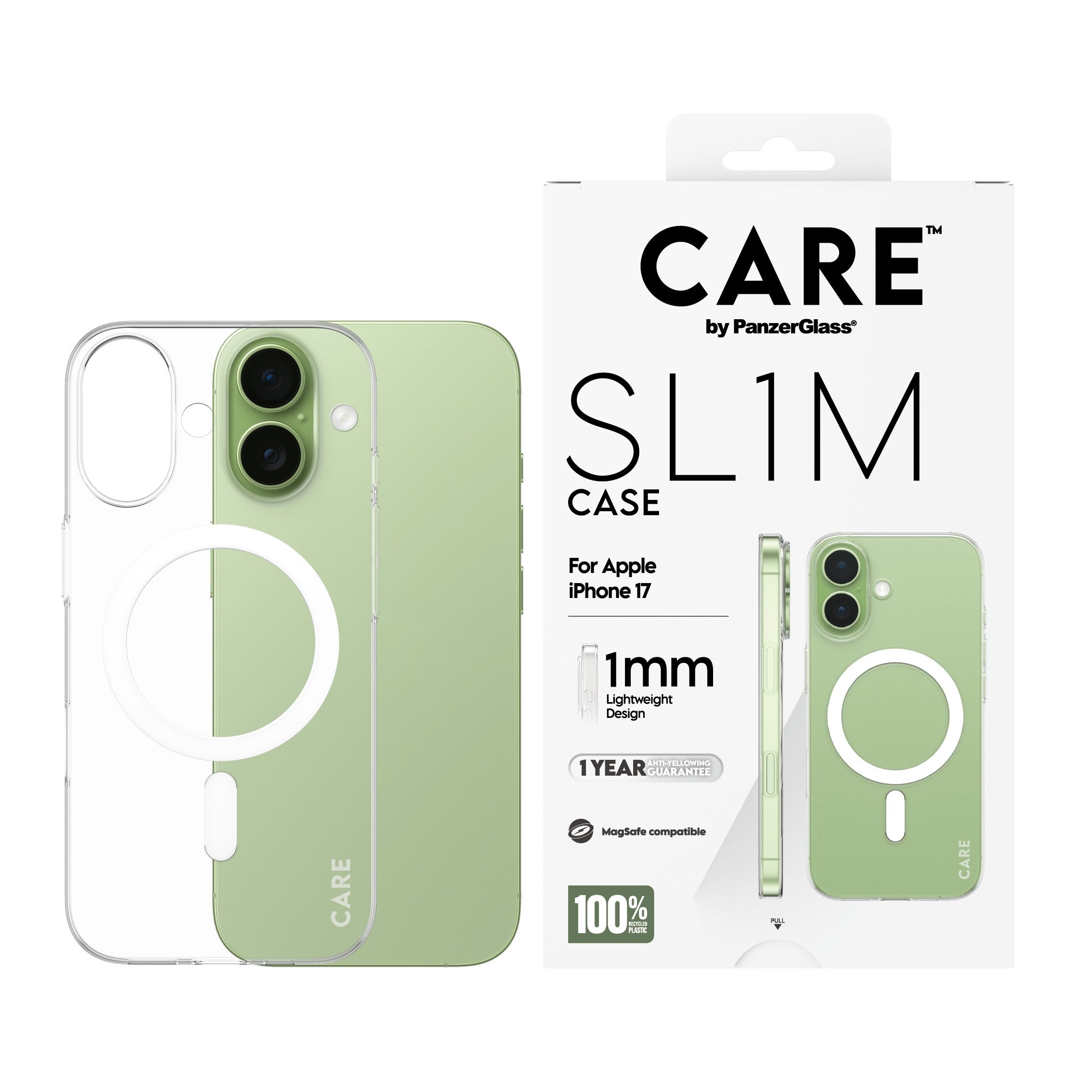 Panzerglass Care Sl1m Case Transparent W. Magsafe Ip 17