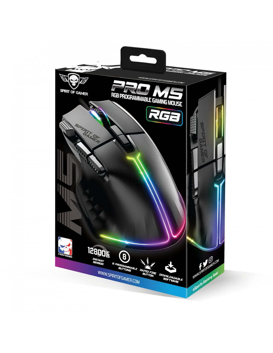 Spirit Of Gamer Raton Souris Pro M5 Negro