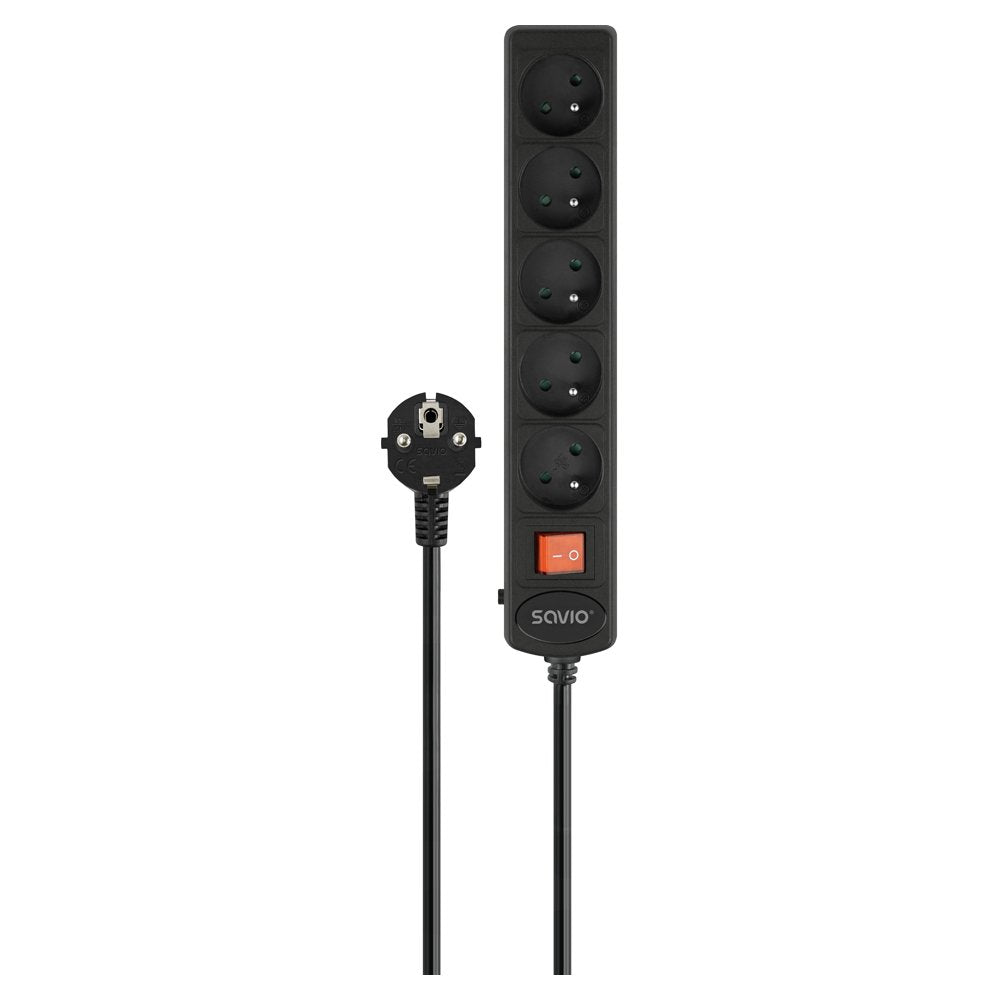 EAN 5905106070085 - Savio LZ-18 base múltiple 5 m 5 salidas AC Interior Negro imagen 1