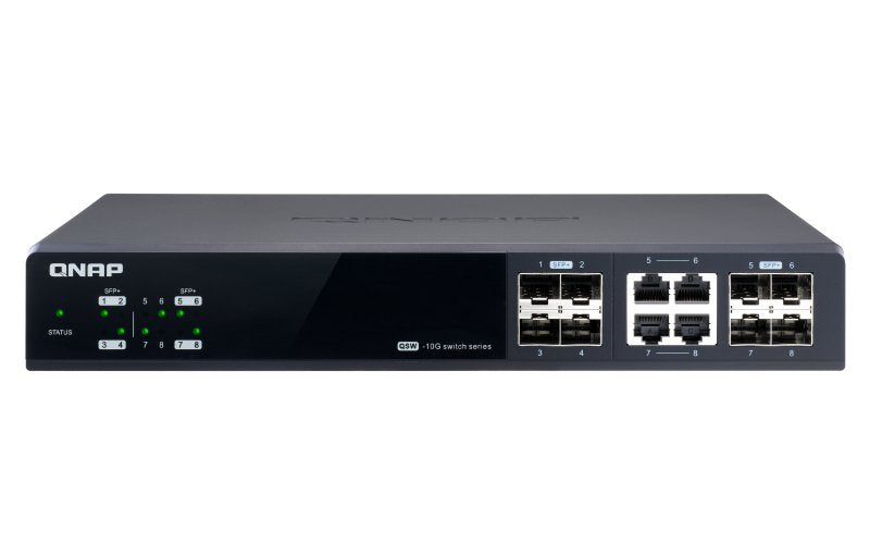 EAN 4713213517819 - QNAP QSW-M804-4C switch Gestionado 10G Ethernet (100/1000/10000) Negro imagen 1