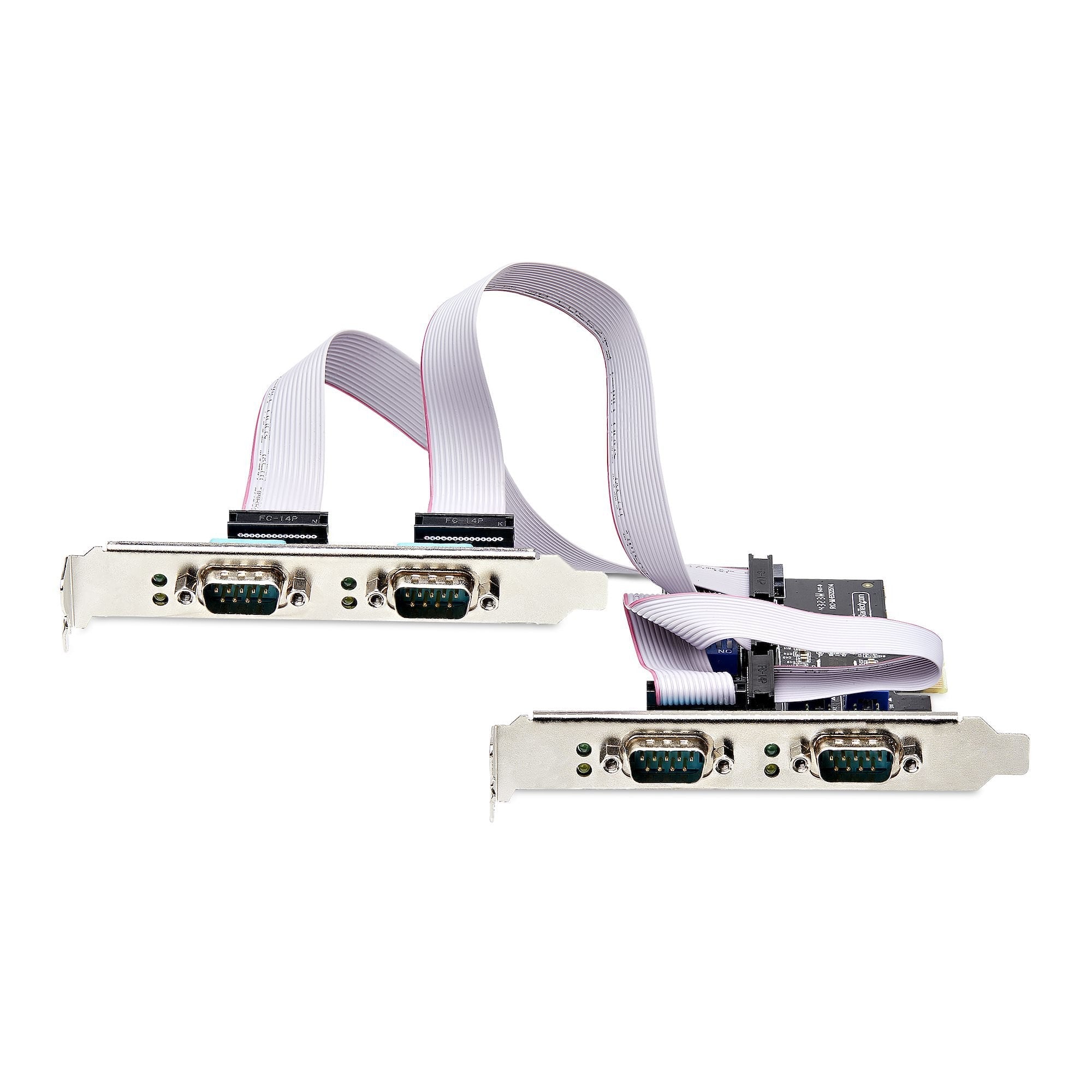 Startech Tarjeta Serie Pci Express De 4 Puertos Db9 - Serial Rs232/Rs422/Rs485 - Taa - Uart 16c1050 - Esd De Nivel 4 - Con Brackets De Perfil Bajo