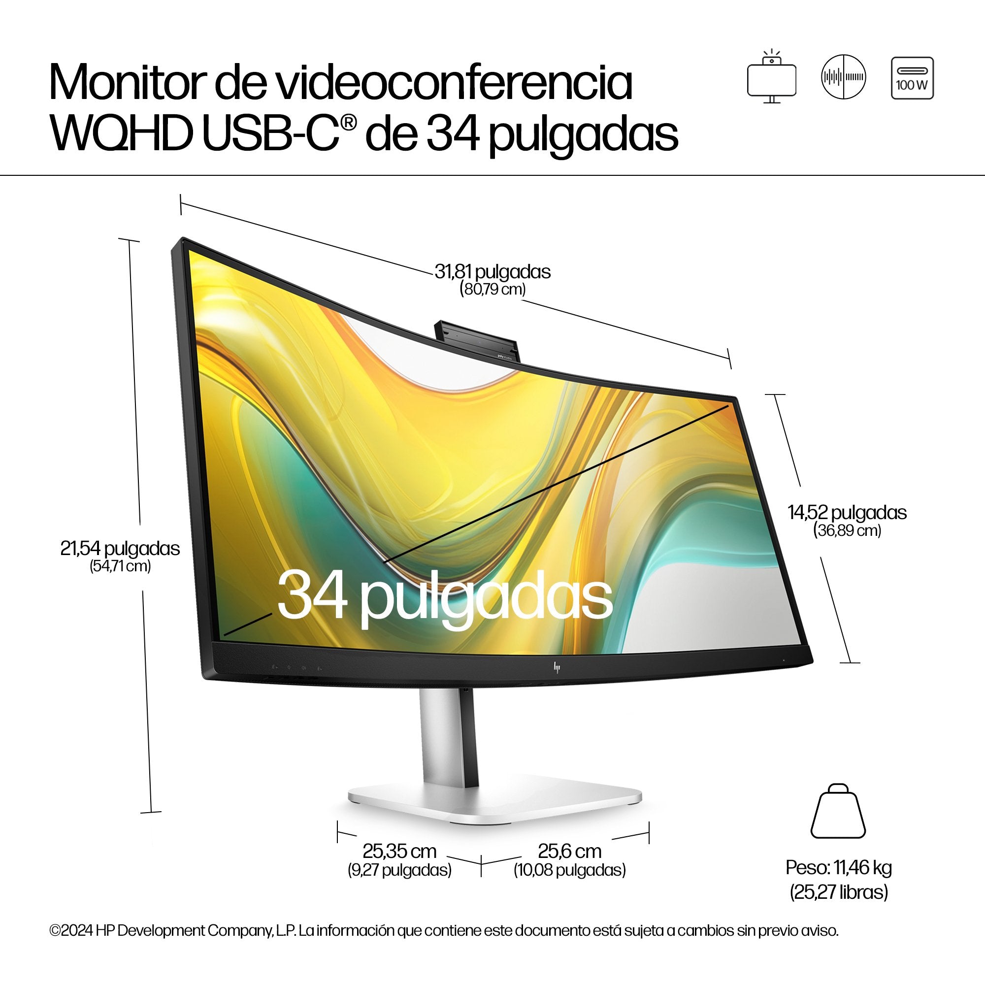 EAN 5715063749630 - HP Series 5 Pro 534pm pantalla para PC 86,4 cm (34") 3440 x 1440 Pixeles Wide Quad HD LCD Negro imagen 5