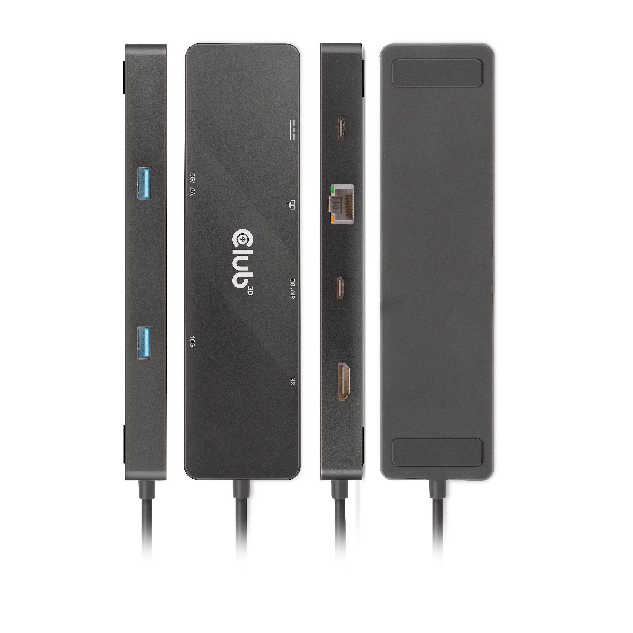 Club3d Usb-C Dock > Hdmi Usb-C 8k 2xusb Usb-C Pd100w Rj45 Retail