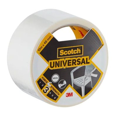 Scotch Universal Cinta Adhesiva Americana 48mm X 10m - Blanco
