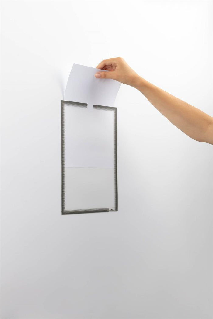 Durable Porta Documentos Autoadhesivo A4 5 Piezas Anthra Gris