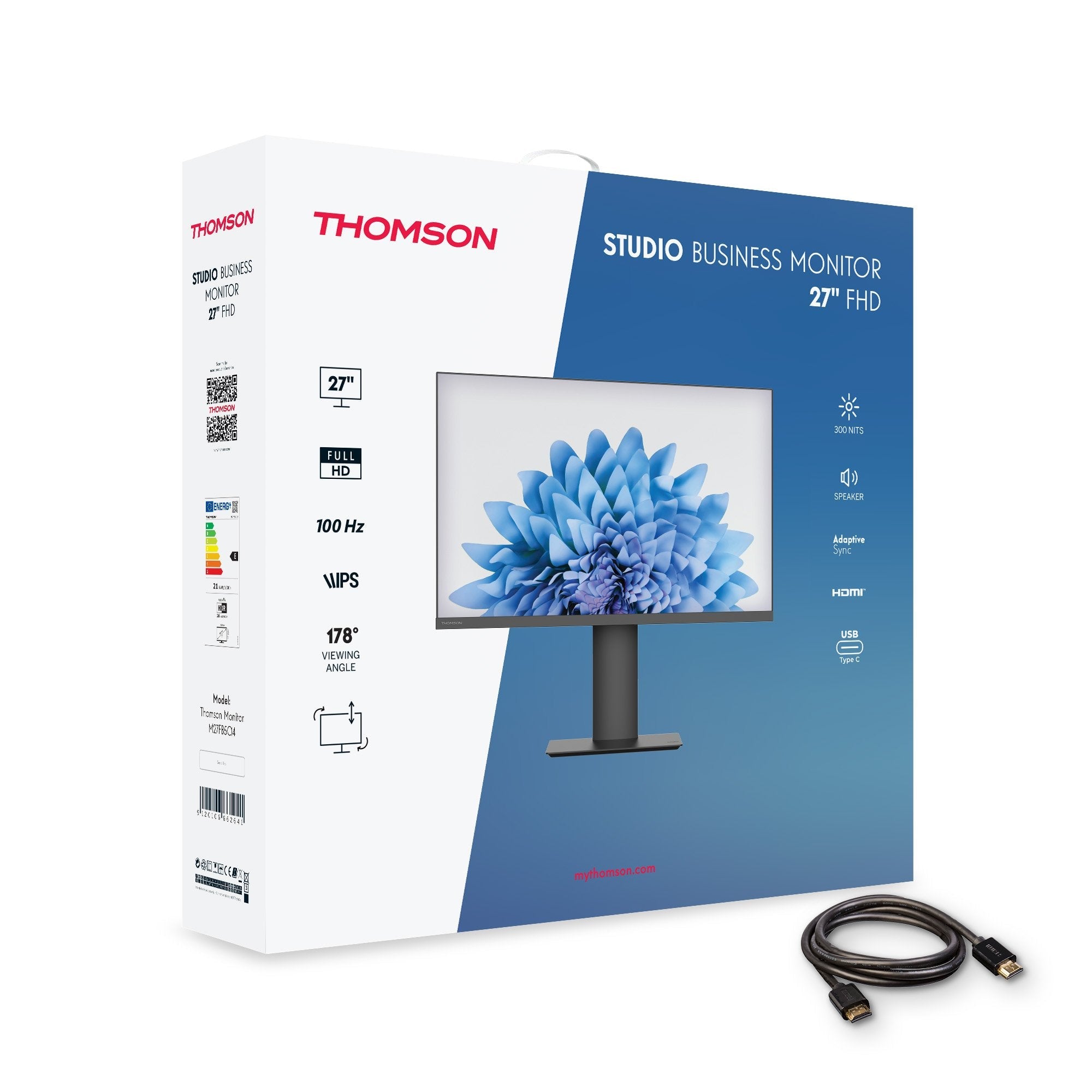 Monitor Thomson Studio Business 27"Fhd 1920x1080 100hz 5ms 1*Hdmi Negro