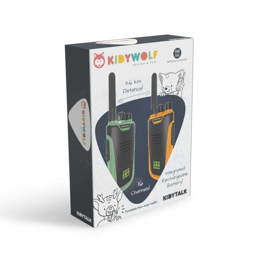 Kidywolf Walkie-Talkies Mit Taschenlampe Grün/Orange