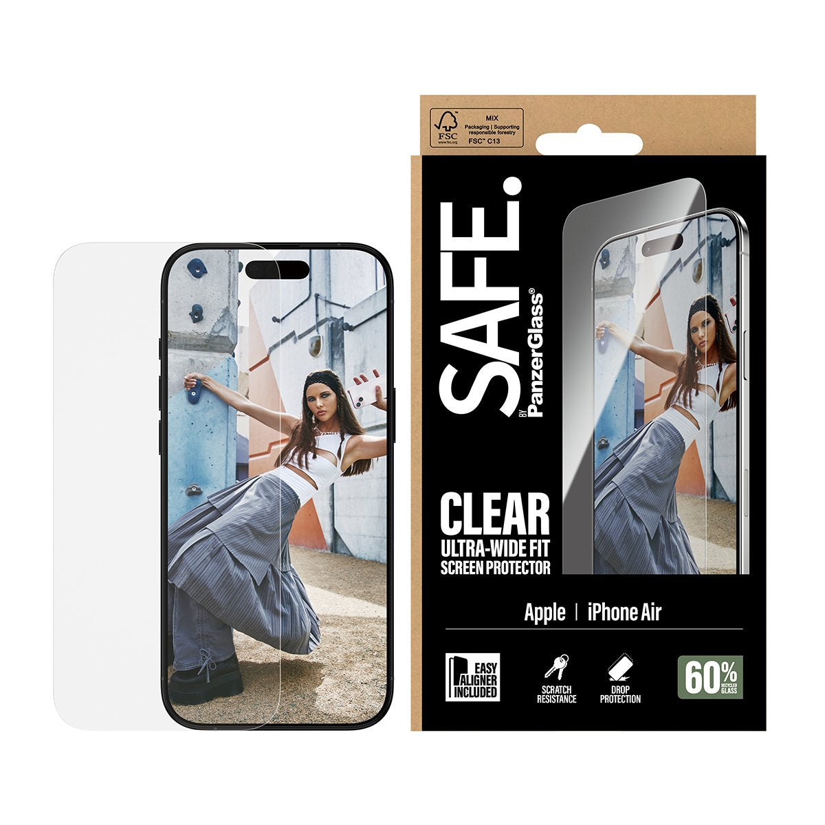 EAN 5715685025884 - PanzerGlass SAFE. by ® Screen Protector iPhone Air | Ultra-Wide Fit w. EasyAligner Protector de pantalla imagen 2