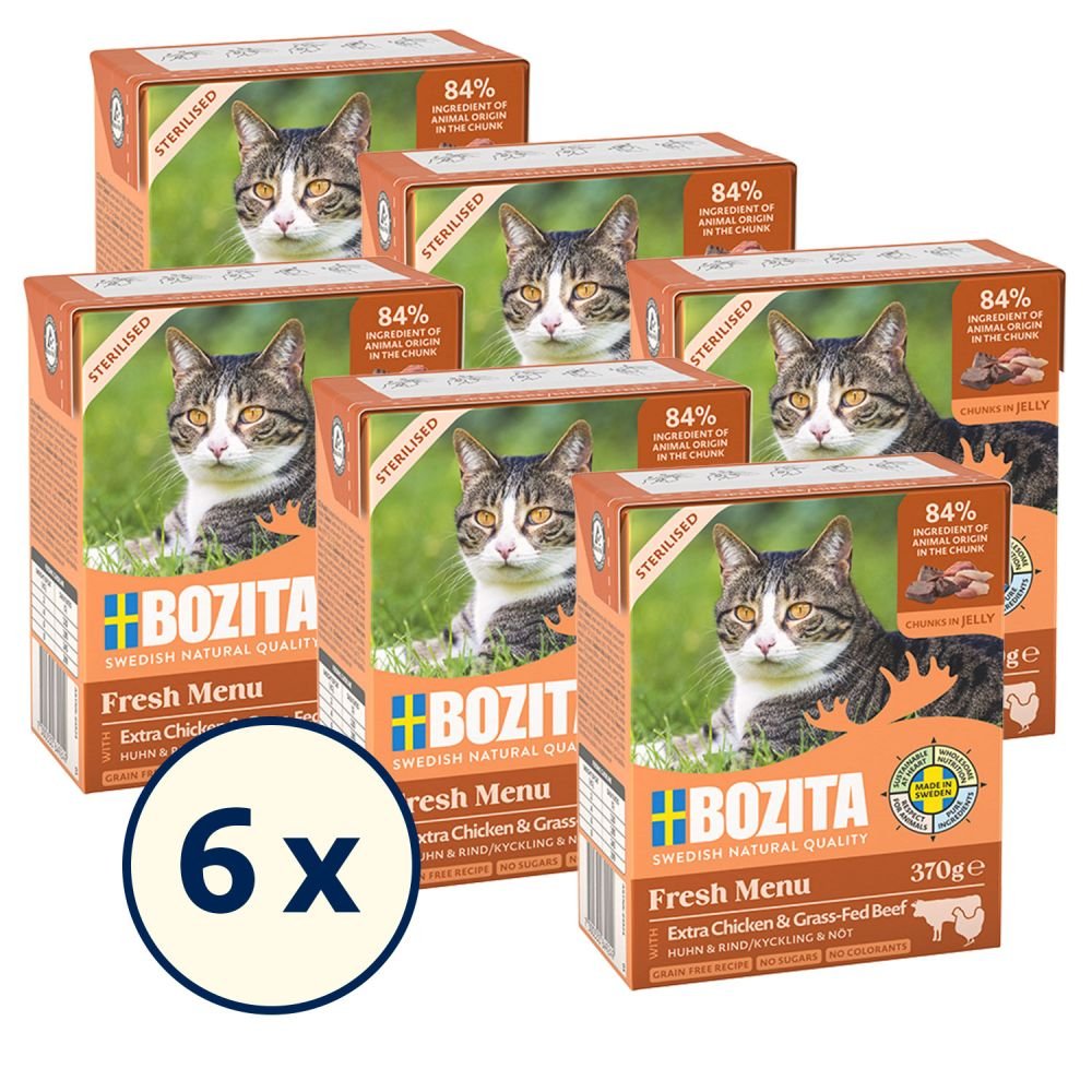 Comida Húmeda Para Gatos Bozita Fresh Menu Sterilised Extra Chicken With Beef 370g