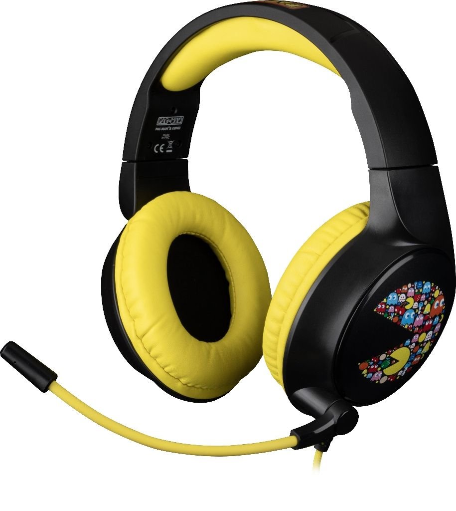 Auriculares Konix Pacman Usb Tipo A Negro, Amarillo