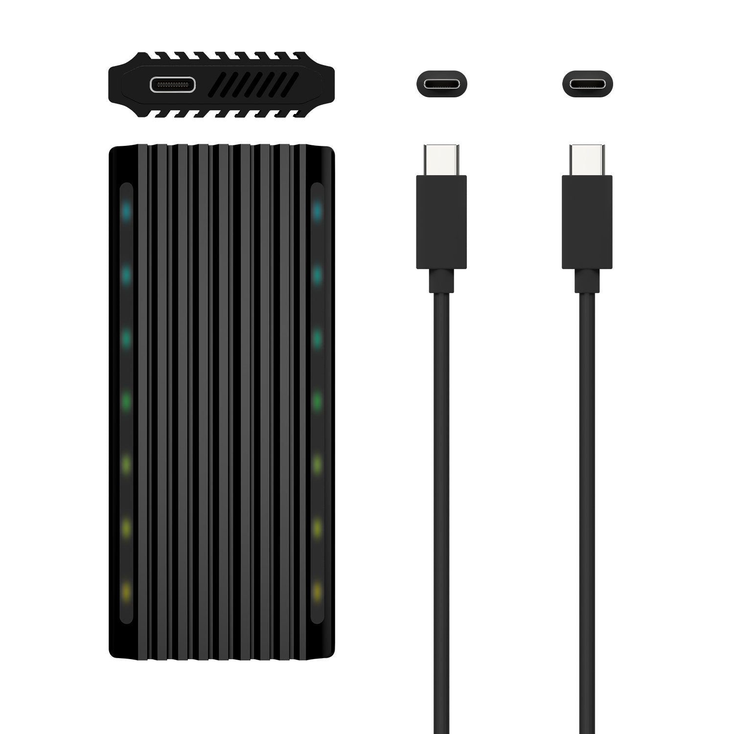 Aisens Caja Externa Para Disco Ssd M.2 Sata Nvme Usb 3.2 Sin Tornillos Asm2-Rgb012b