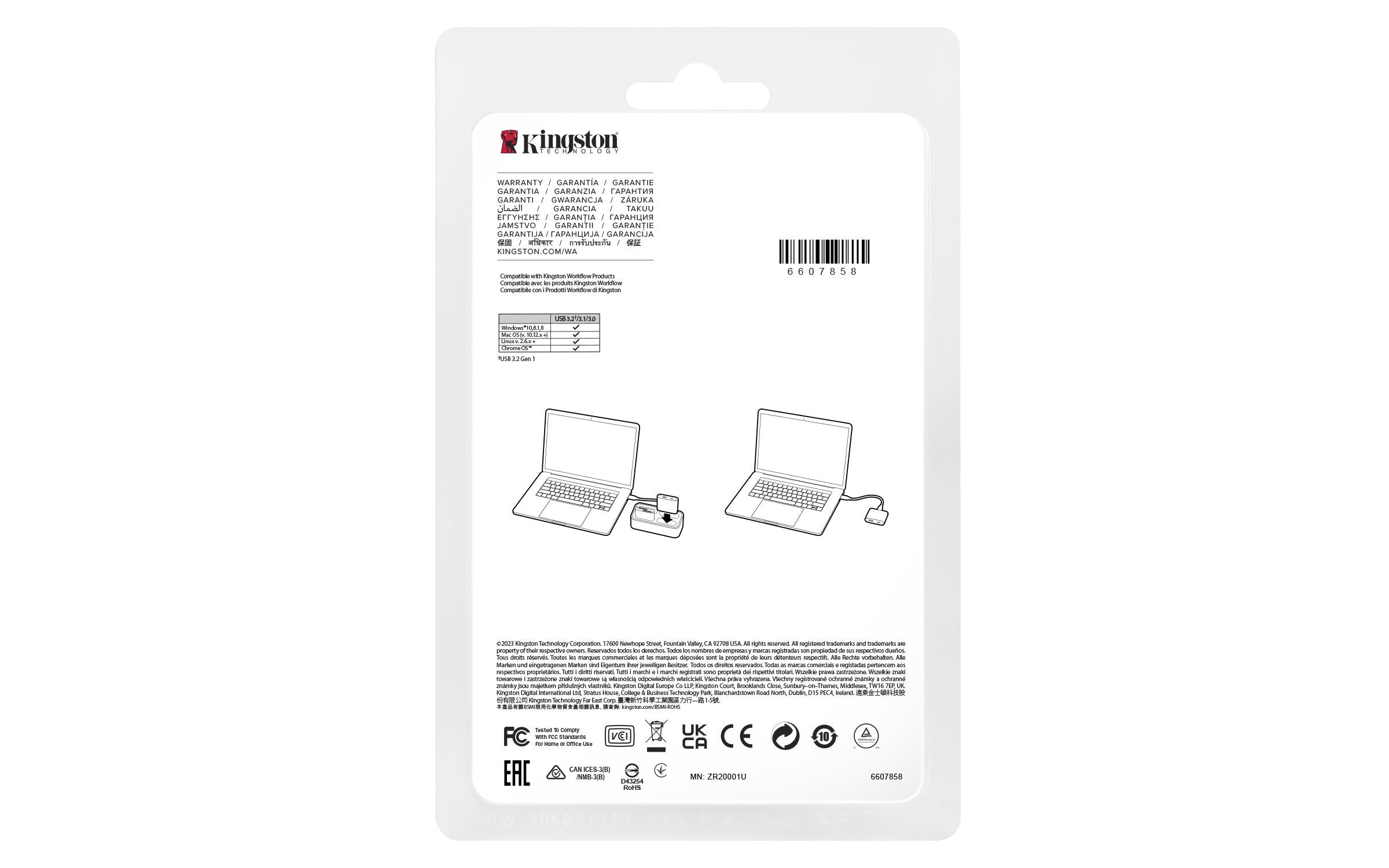 EAN 740617341393 - Kingston Technology WFS-USB hub de interfaz USB 3.2 Gen 1 (3.1 Gen 1) Type-C 5000 Mbit/s Plata imagen 3