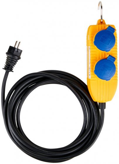 EAN 4007123647750 - Brennenstuhl 1169200010 base múltiple 5 m 4 salidas AC Exterior Azul, Amarillo imagen 2
