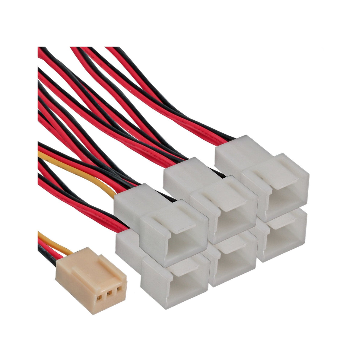 Adaptador De Ventilador Inline Cable Y Molex De 3 Pines Hembra A 6 Molex De 3 Pines Macho