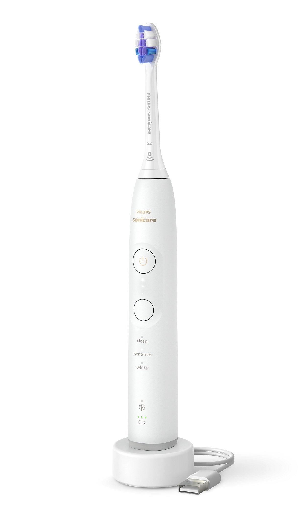 EAN 8720689021630 - Philips HX7410/02 cepillo eléctrico para dientes Adulto Cepillo dental sónico Blanco imagen 4