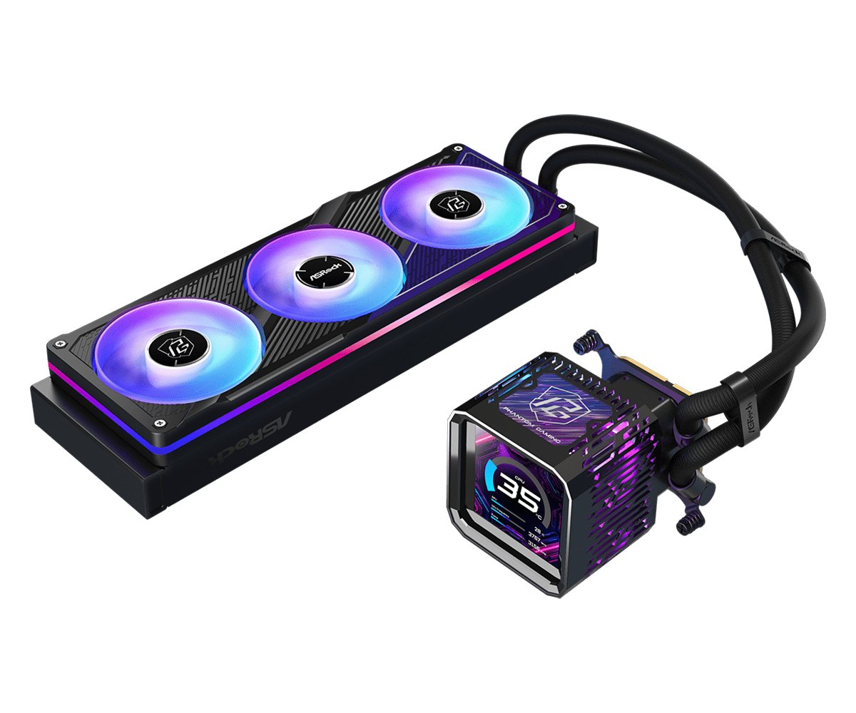 Refrigerador Liquido Cpu Asrock Phantom Gaming 360 Lcd Black