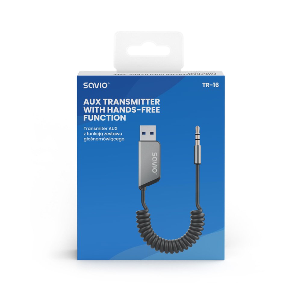 EAN 5901986048442 - Savio TR-16 transmisor FM 2400 - 2483,5 MHz Bluetooth Negro, Plata imagen 7
