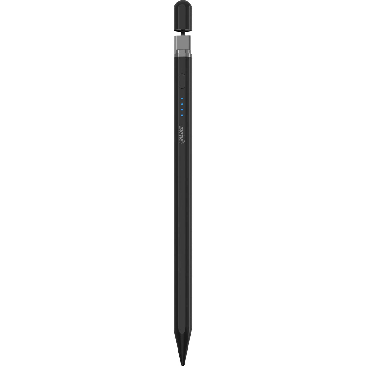 Inline Stylus - Tabletstift Para Apple Ipads - Con Batería - Usb-C - Negro