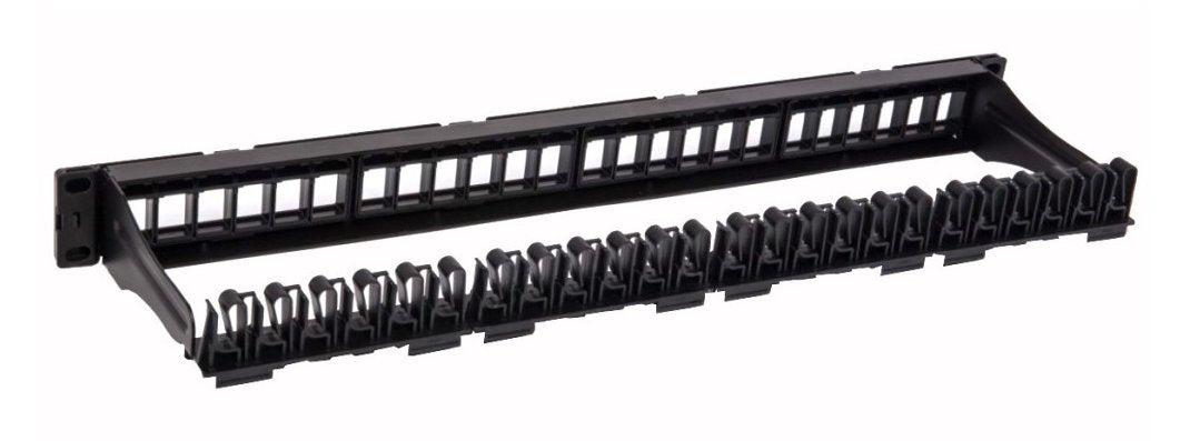 Techly I-Ks Pp-24-Den Panel De Parcheo Utp Keystone De 24 Puertos Con 4 Secciones Extraíbles De 6 Puertos