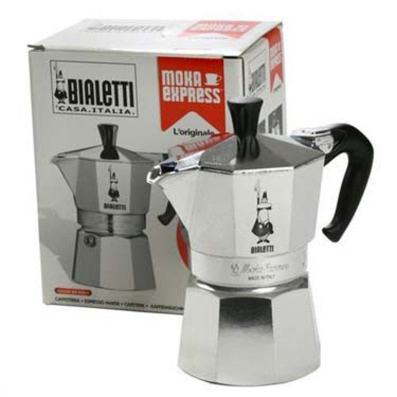 Bialetti Moka Express Cafetera Italiana Aluminio, Negro